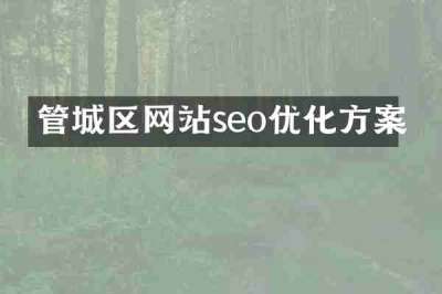 管城区网站seo优化方案