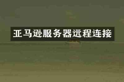 亚马逊服务器远程连接