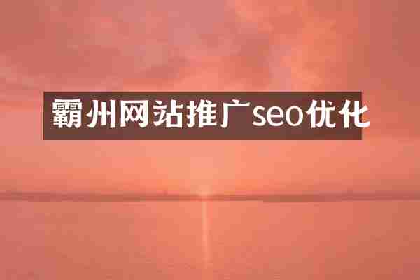 霸州网站推广seo优化