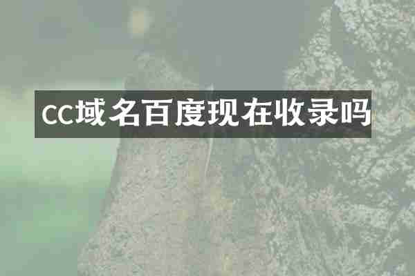 cc域名百度现在收录吗
