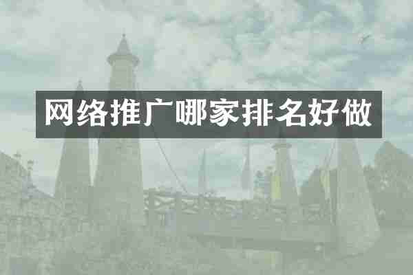 网络推广哪家排名好做
