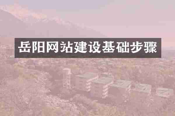 岳阳网站建设基础步骤