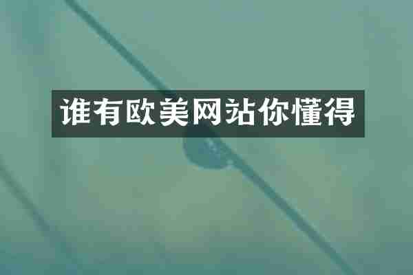 谁有欧美网站你懂得