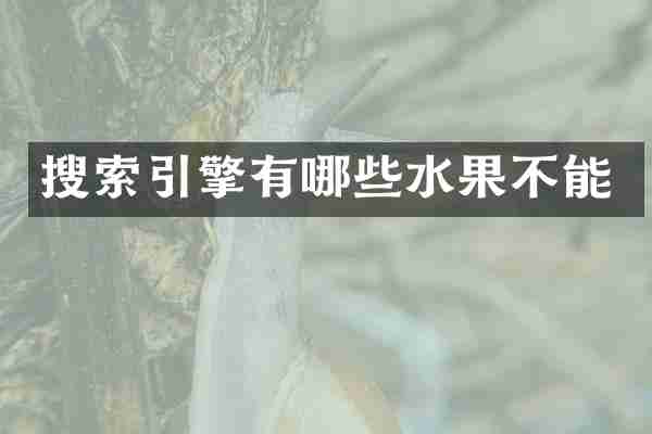 搜索引擎有哪些水果不能