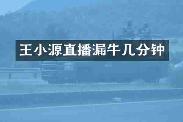 王小源直播漏牛几分钟