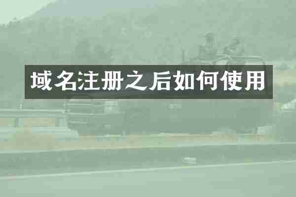 域名注册之后如何使用