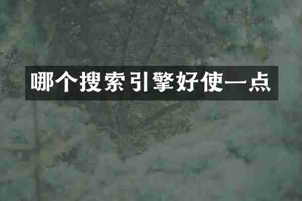 哪个搜索引擎好使一点