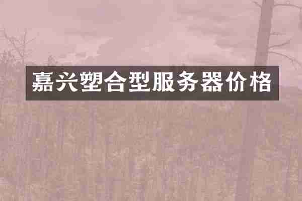 嘉兴塑合型服务器价格