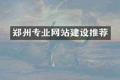 郑州专业网站建设推荐