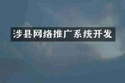 涉县网络推广系统开发