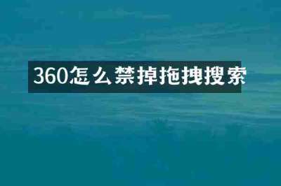 360怎么禁掉拖拽搜索