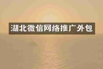 湖北微信网络推广外包