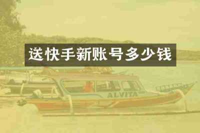 送快手新账号多少钱