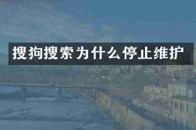搜狗搜索为什么停止维护
