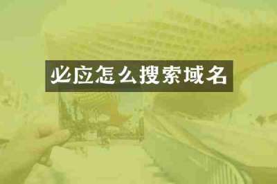 必应怎么搜索域名