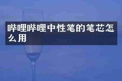 哔哩哔哩中性笔的笔芯怎么用