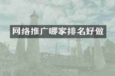 网络推广哪家排名好做