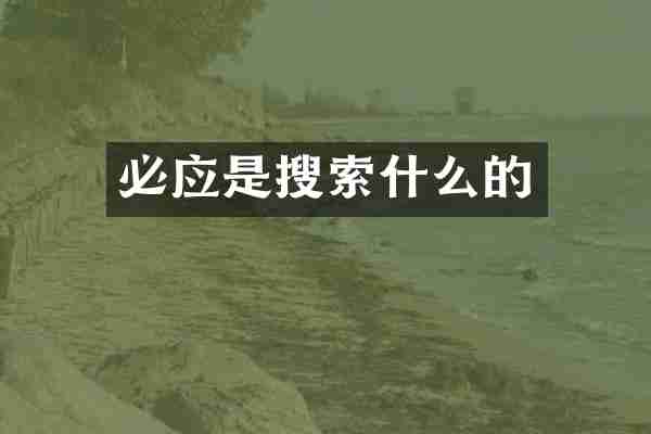 必应是搜索什么的
