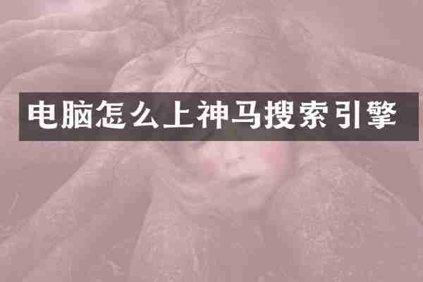电脑怎么上神马搜索引擎