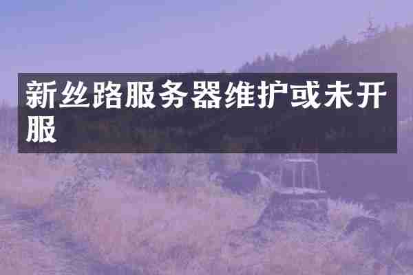 新丝路服务器维护或未开服