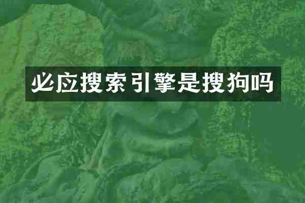 必应搜索引擎是搜狗吗