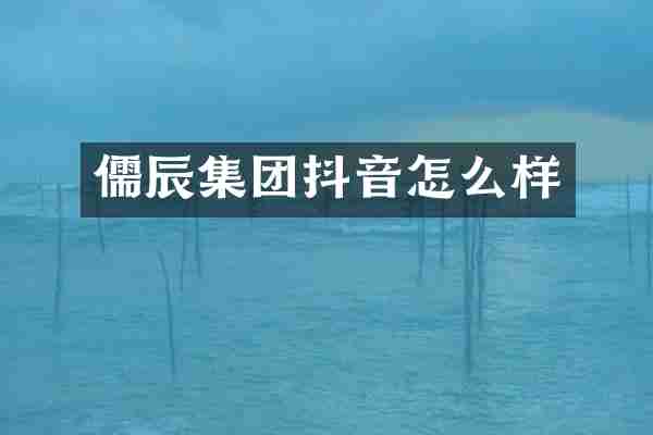 儒辰集团抖音怎么样