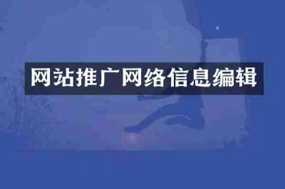 网站推广网络信息编辑