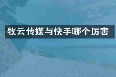 牧云传媒与快手哪个厉害