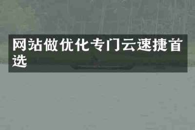 网站做优化专门云速捷首选