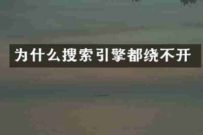 为什么搜索引擎都绕不开