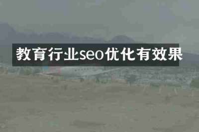 教育行业seo优化有效果