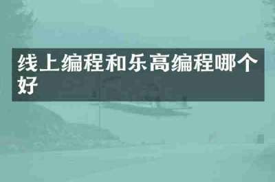 线上编程和乐高编程哪个好