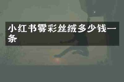小红书雾彩丝绒多少钱一条