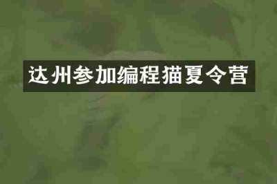 达州参加编程猫夏令营