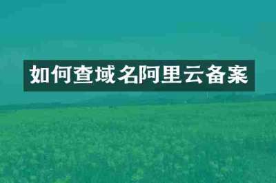 如何查域名阿里云备案