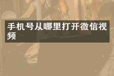 手机号从哪里打开微信视频