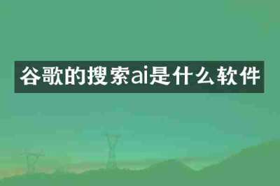 谷歌的搜索ai是什么软件