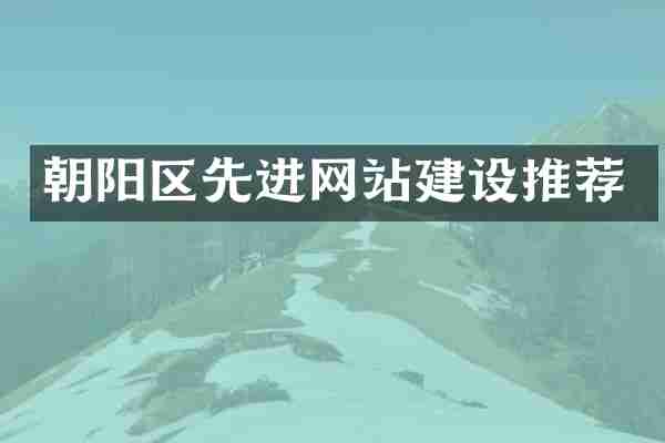朝阳区先进网站建设推荐