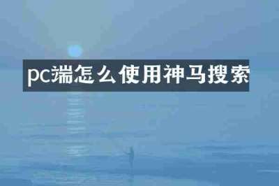 pc端怎么使用神马搜索