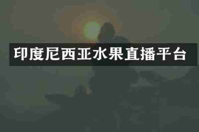 印度尼西亚水果直播平台