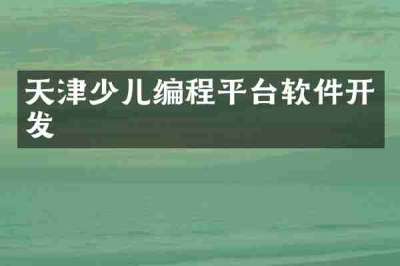 天津少儿编程平台软件开发