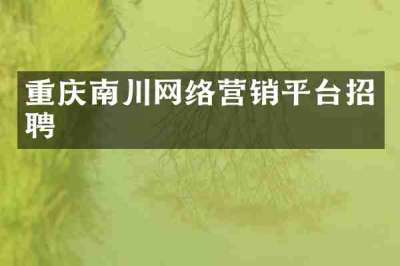 重庆南川网络营销平台招聘