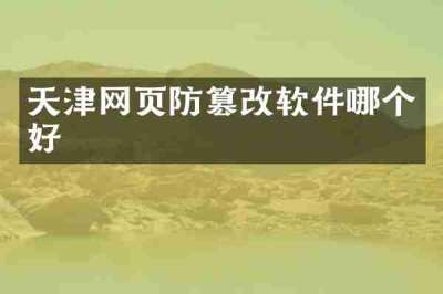 天津网页防篡改软件哪个好