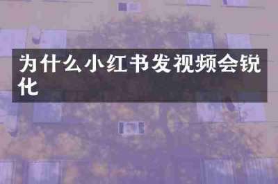 为什么小红书发视频会锐化