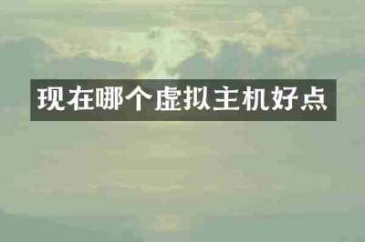 现在哪个虚拟主机好点