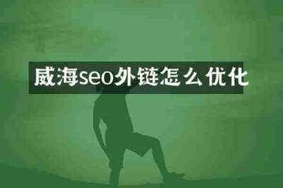 威海seo外链怎么优化
