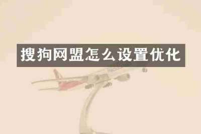 搜狗网盟怎么设置优化