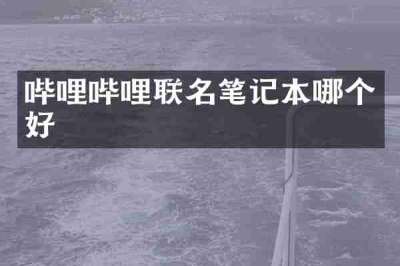 哔哩哔哩联名笔记本哪个好
