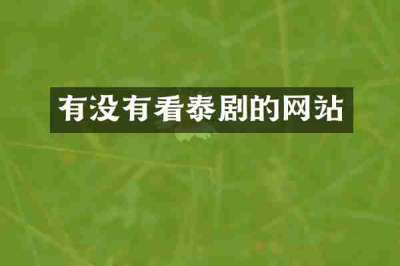 有没有看泰剧的网站