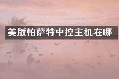 美版帕萨特中控主机在哪